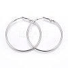 Tarnish Resistant 201 Stainless Steel Hoop Earrings EJEW-F188-24P-C-1