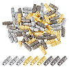 72Pcs 3 Colors Column Brass Screw Clasps KK-HS0015-63-1