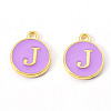 Golden Plated Alloy Enamel Charms ENAM-S118-10J-1