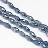 Electroplate Crystal Glass Rice Beads Strands EGLA-F042-A07-2