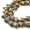 Electroplated Natural Lava Rock Beads Strands G-A251-C01-01A-3