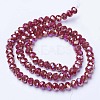 Electroplate Glass Beads Strands EGLA-A034-P10mm-B04-2