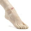 Natural Dyed Malaysia Jade Link Anklets for Women AJEW-AN00474-05-3