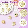 7Pcs 7 Styles Brass Micro Pave Clear Cubic Zirconia Locket Pendants FIND-CJ0005-08-3