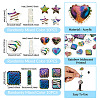 30Pcs 3 Styles Rainbow Iridescent Printed Opaque Acrylic Beads OACR-TA0004-52B-4