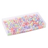 350Pcs 7 Colors Spray Painted Transparent Acrylic Beads OACR-FS0002-52-6