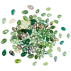 4Bags 2 Styles Transparent Glass Beads  Segmented Multi-color Beads GLAA-PH0003-25A-1