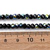 Electroplate Transparent Glass Beads Strands EGLA-A046-01A-05-4