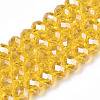 Electroplate Glass Beads Strands EGLA-A034-T4mm-A04-1
