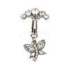 Brass Pave Clear Cubic Zirconia Clip on Belly Rings FS-WG683DA-12-1