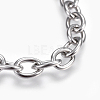 304 Stainless Steel Cable Chain Bracelets BJEW-P239-05-2