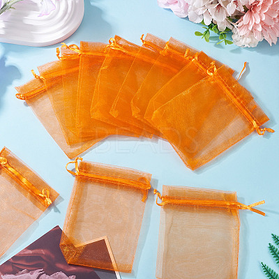 50Pcs Organza Bags Jewellery Storage Pouches Wedding Favour Party Mesh Drawstring Gift OP-TA0001-16B-1