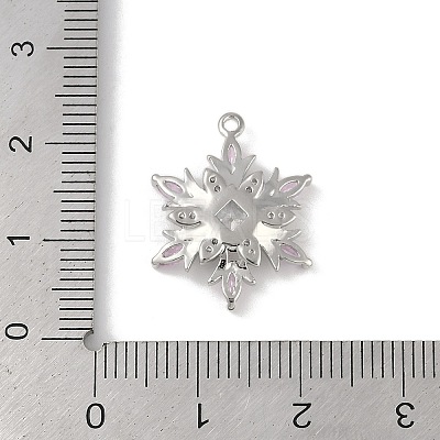 Christmas Theme Brass Micro Pave Cubic Zirconia Pendants KK-Z065-01-03P-1