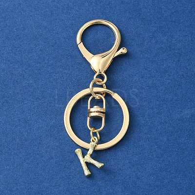 Alloy Initial Letter Charm Keychains KEYC-YW00006-11-1