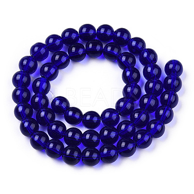 Transparent Glass Beads Strands X-GLAA-T032-T8mm-15-1
