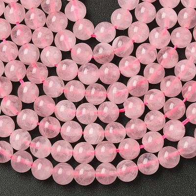 Pink Color Natural Madagascar Rose Quartz Beads Strands G-F222-41-6mm-1