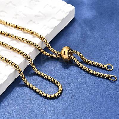 Adjustable 304 Stainless Steel Slider Necklaces X-NJEW-L156-002B-G-1