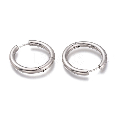 Tarnish Resistant 201 Stainless Steel Huggie Hoop Earrings EJEW-L256-05Q-P-1
