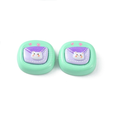 Opaque Cute Cartoon Resin Cabochons LS-CRES-O006-06G-1