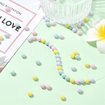 60Pcs 4 Colors Cubic Zirconia Imitation Pearl Beads ZIRC-CJ0001-30-1