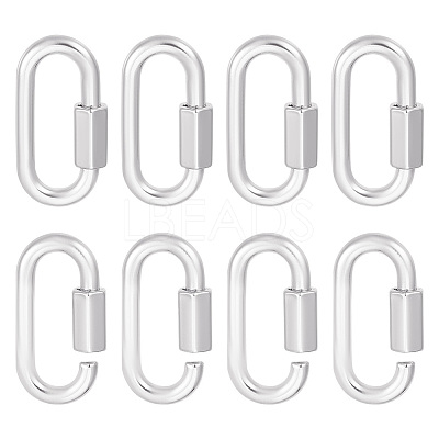 6Pcs Alloy Screw Carabiner Lock Charms FIND-UN0003-31P-1