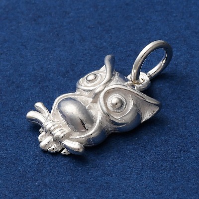 925 Sterling Silver Owl Charms STER-G045-14S-1