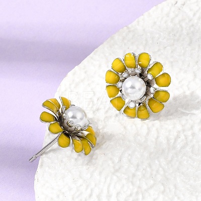 Brass Enamel Stud Earrings KK-CBA8324-27P-02-1