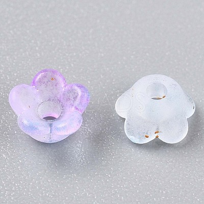 Frosted Transparent Acrylic Beads OACR-N137-72K-1