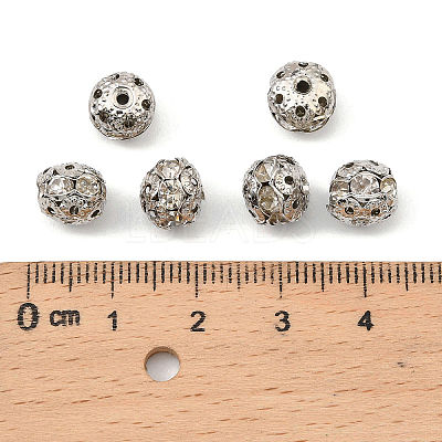 Brass Rhinestone Beads KK-U057-14P-1