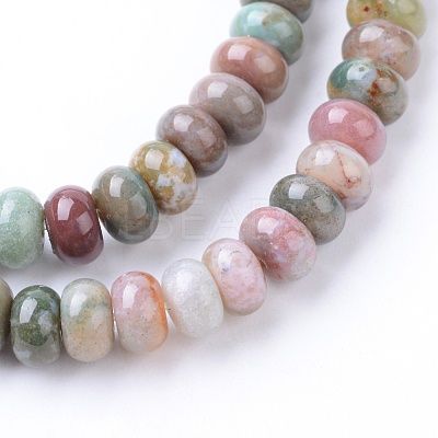 Natural Indian Agate Bead Strands G-R403-4x6-13-1