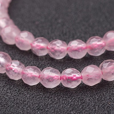 Natural Rose Quartz Beads Strands G-G099-F4mm-15-1