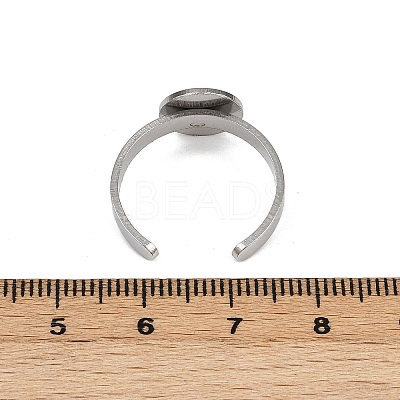 304 Stainless Steel Cuff Ring Components STAS-D372-04P-03-1