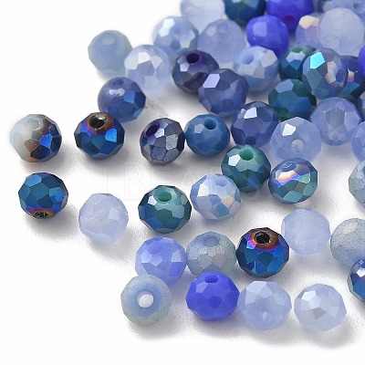 Electroplate Glass Beads GLAA-D020-01G-1