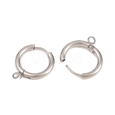 316 Stainless Steel Huggie Hoop Earring Findings EJEW-B158-01C-P-1
