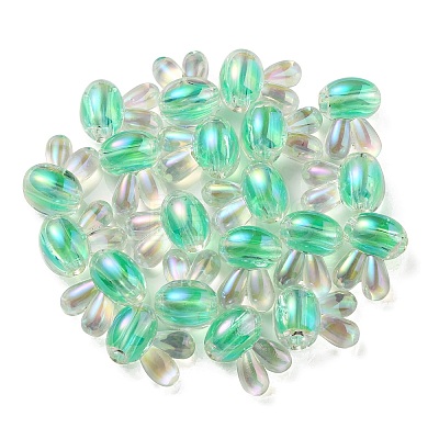 UV Plating Rainbow Iridescent Acrylic Beads X1-PACR-E001-05B-1