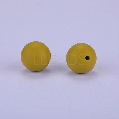 Round Silicone Focal Beads SI-JX0046A-71-1