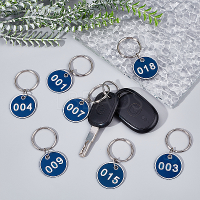 Aluminium Alloy Numbered Marking Identification Hang Tags AJEW-AR0001-45-1