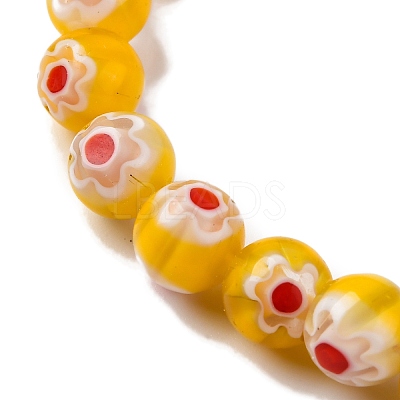Handmade Millefiori Lampwork Beads Strands LAMP-G164-05E-1