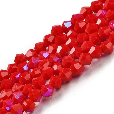 Opaque Solid Color Imitation Jade Glass Beads Strands GLAA-F029-P4mm-D02-1