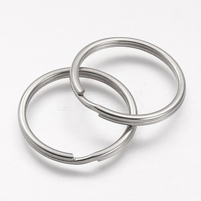 Tarnish Resistant 304 Stainless Steel Split Key Rings STAS-F041-33-1