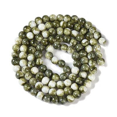 Baking Paint Glass Bead Strands X-GLAA-H031-01B-14-1