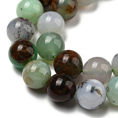 Natural Serpentine Beads Strands G-R494-A03-04-1