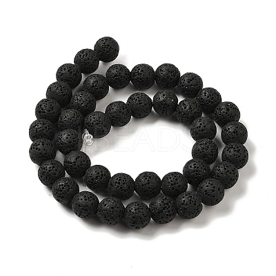 Natural Lava Rock Bead Strands X-G-L435-03-8mm-18-1