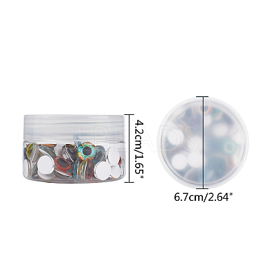 Flat Back Glass Cabochons GGLA-PH0007-93A-1