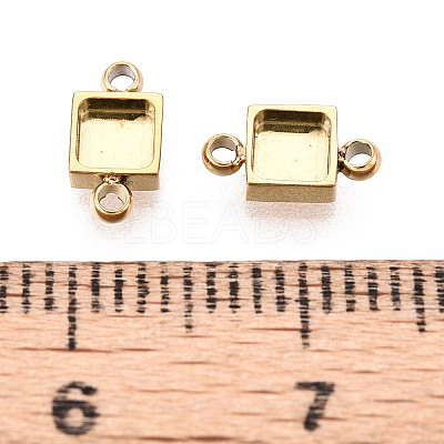 304 Stainless Steel Connector Cabochon Settings STAS-N115-30G-1