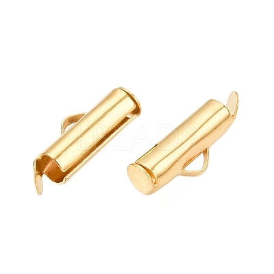 Iron Slide On End Clasp Tubes IFIN-R212-1.3cm-G-1