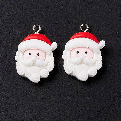 Christmas Theme Opaque Resin Pendants X-FIND-E025-14-1