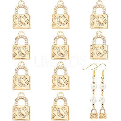 Brass Rhinestone Pendants FIND-WH0144-27KCG-1