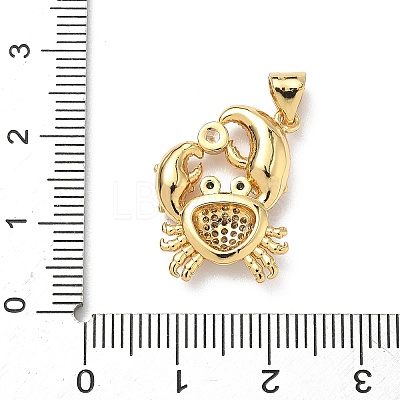 Brass Micro Pave Cubic Zirconia Pendants KK-P330-01B-G-1