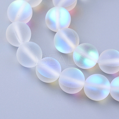 Synthetic Moonstone Beads Strands X-G-R375-6mm-A13-1